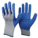 Nmsafety Blue Crinkle Latex Coated Glove