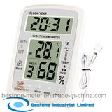 Hygro-Thermometer Clock & Calendar with Indoor and Outdoor Temperature (KT203)