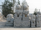 Hand Carved Granite Lion Sculpture for Decoration (CV005)