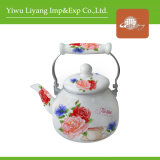 2.5L New Design Enamel Kettle with Ceramic Handle (BY-2806)