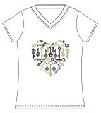 Fashion Cotton Lady Printed T-Shirt (YZTS7)
