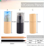 Stationery Color Wooden Pencil with Pencil Sharpener