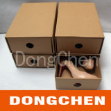 New Design Removable Rigid Kraft Cardboard Paper Shoe Box with Hole