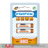 1.2V Ni-CD Rechargeable Battery AAA Size 380mAh (VIP-AAA-380)