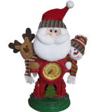 Christmas Clock, Craft Clock House With Decoration of Santa/Snowman/Dear
