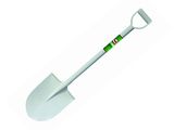 White Color D Grip All Metal Shovel