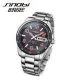 Stainless Steel Watch 1123 (black dial orange index)