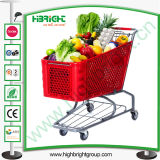 Plastic Shopping Trolley Cart for Retail Chain Store