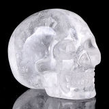 Clear Quartz Crystal Human Skull Size Carving