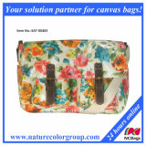 Flower Print Satchel Bag with PVC Coating for Spring Fashion (SAT-004)