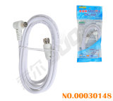 Suoer 1.5m Right Angle to Straight Set Top Box TV Audio/Video Cable (AV-TV05F-1.5M-White-Set Top Box-Blue Packing)