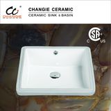 Squre Ceramic Undercounter Sinks with Cupc (1631)