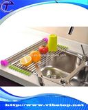 Kitchen Sink Folding Dish Drainer Rack