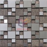 Grind Face Steel with Glass Modern Style Mosaic (CFM989)