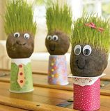 Ceramic Mini Grass Head Head Plant