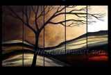 5 Panels Handmade Landscape Oil Painting on Canvas