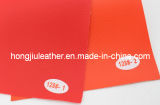 Red and Orange Litchi Pattern Car Interior PVC Leather