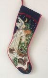 Woolen Needpoint Tapestry Christmas Stocking