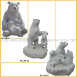 Hand Carving Stone Animal Bear Statue (YKAS-01)