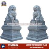 Outdoor Stone Lion Carving (SRS-AC-003)