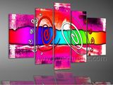 Framed Hand-Painted Modern Canvas Oil Painting