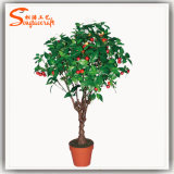 Indoor Artificial Evergreen Plastic Bonsai Plant Fruit Trees for Sale