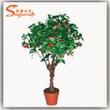 Indoor Artificial Evergreen Plastic Bonsai Plant Fruit Trees for Sale