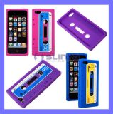 Color Silicone Rubber Cassette Case for iPhone 5 5c 5s Cover