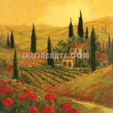 100% Handmade Tuscany Landscape Oil Painting (MDSL-064)
