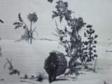 Printed Imitated Linen Fabric Bonded With Polyester Pongee for Curtain