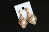 Fashion White Pearl Dangle Drop Earrings Wedding Jewelry Jewellery for Women Girls Ladies