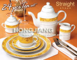 Porcelain 24pcs Tea Set (66208#)