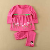 Wholesale Price, in-Stock Baby Clothes Infant Girls Sunsuit (14092)