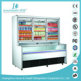 Supermarket Chiller with Refrigerator/Commercial Refrigeration Remote Freezer Combination Display for Frozen Food.