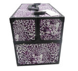 Leopard Design Cosmetic Bag Professional Double Open