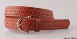 Red Lace Pattern PU Belt