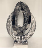 Individualistic Circular Metallic Decorative Sculpture