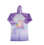 Kids Purple Transparent PVC Rain Coat