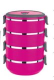 Multi-Purpose Good Price 4 Layer Pink Color Jp-Fcp04 Food Container
