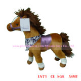 26cm Light Brown Simulation Plush Horse Toys