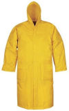 100% Polyester Yellow Color One-Piece Long Raincoat for Adult