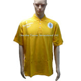 100% Polyester Cheap Promotional Yellow Polo Shirt with Logo