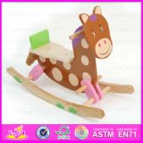 2015 Best Sale Animal Wooden Rocking Horse Toy for Kids, Child Wooden Rocking Horse Toy, Antique Wooden Toy for Wholesale Wjy-8004