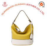 Top Grain Leather Bucket Shape Women Handbag (GUS14D-055-2B)