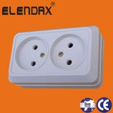 European Style Surface Mounted 2 Pin Wall Socket Outlet (S1209)