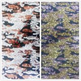 Sequin Embroidery with Camouflage Pattern-Flk286