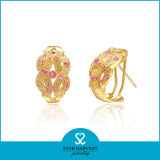 Latest Gold Plating Silver Earring Jewellery for Promotion (E-0154)