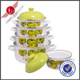 Eco-Friendly Beautiful Cast Iron Enamel Cookware Set with Lid