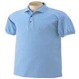 Cheap Light Blue Pima Cotton Polo Shirt