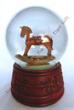 Polyresin House Snowglobe 100mm with Music Box